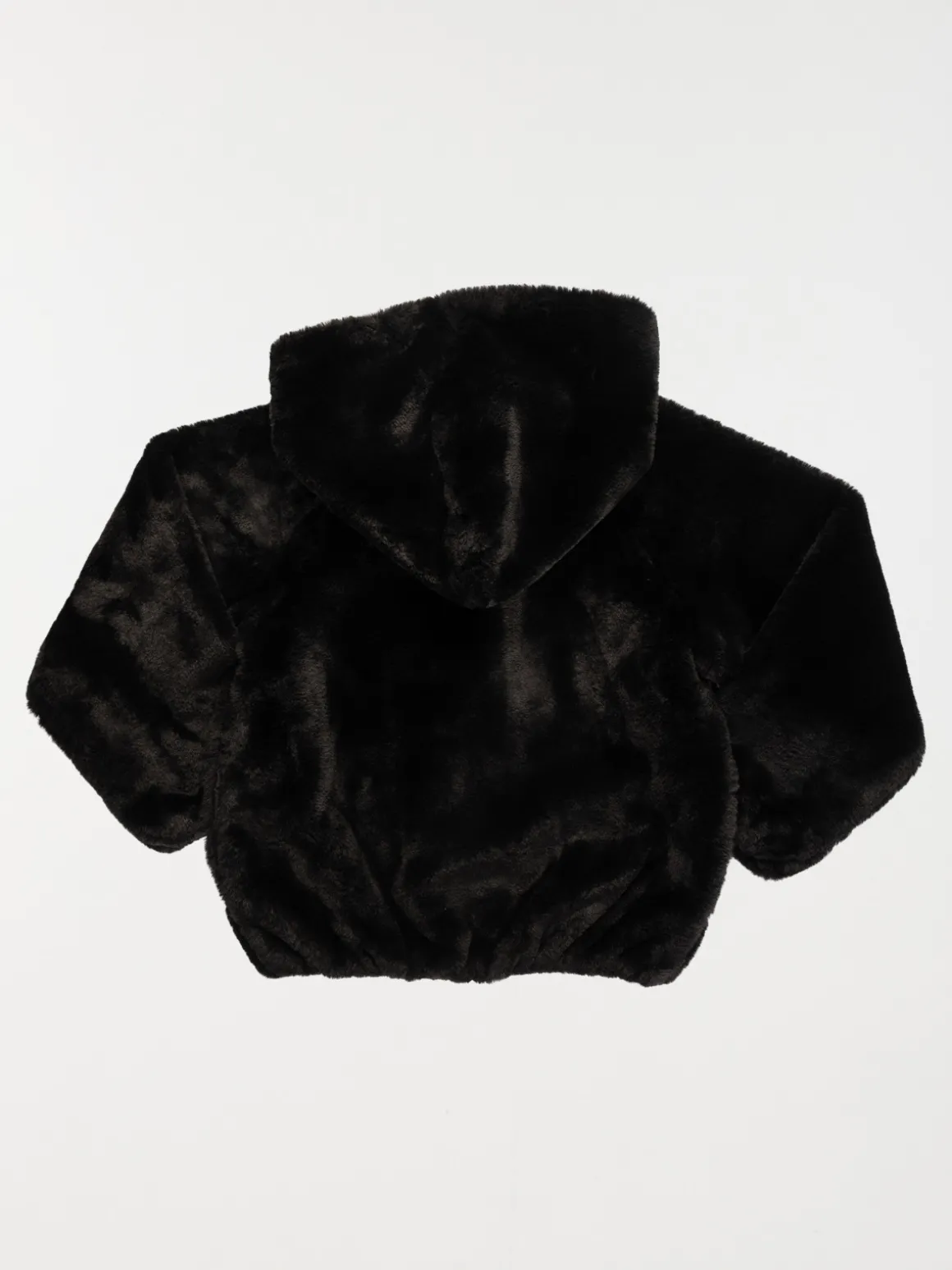 Blouson noir doux fille (3-12A)