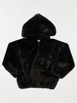 Blouson noir doux fille (3-12A)
