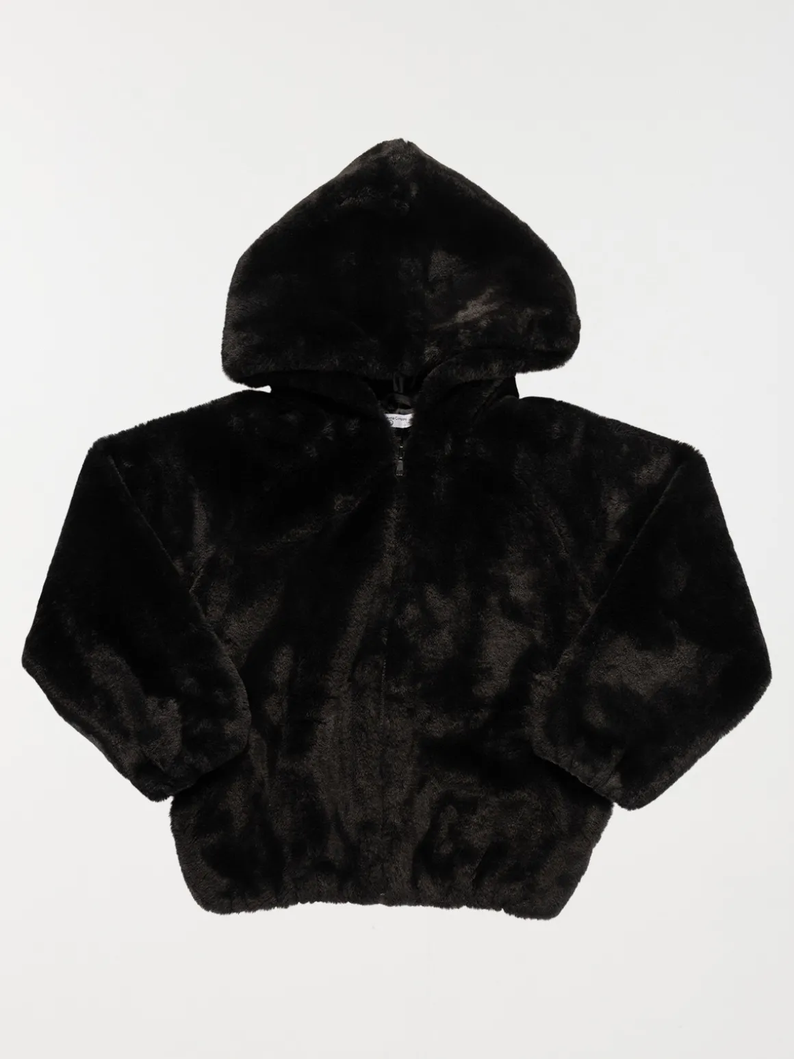 Blouson noir doux fille (3-12A)