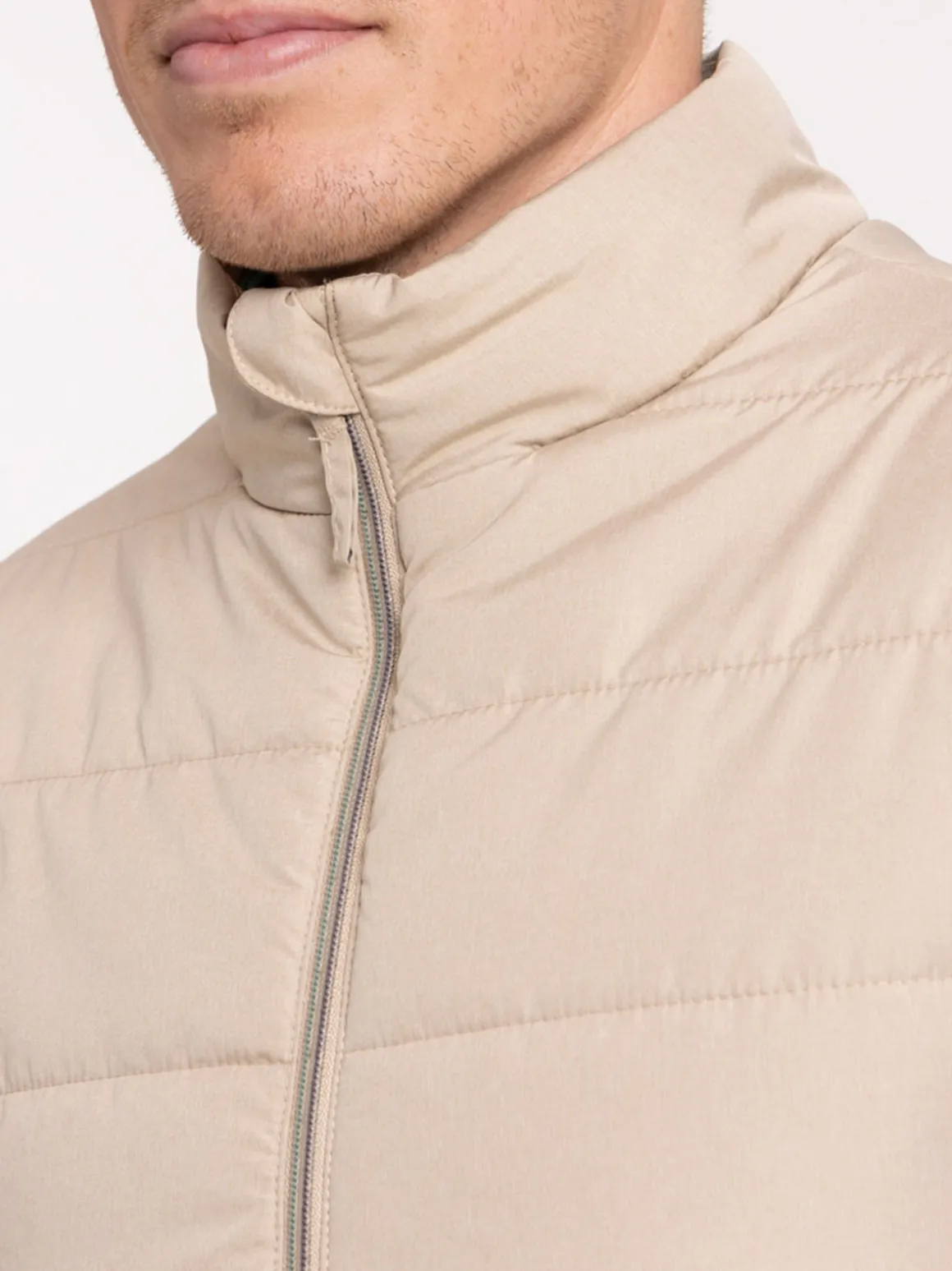 Blouson sans manches sable homme