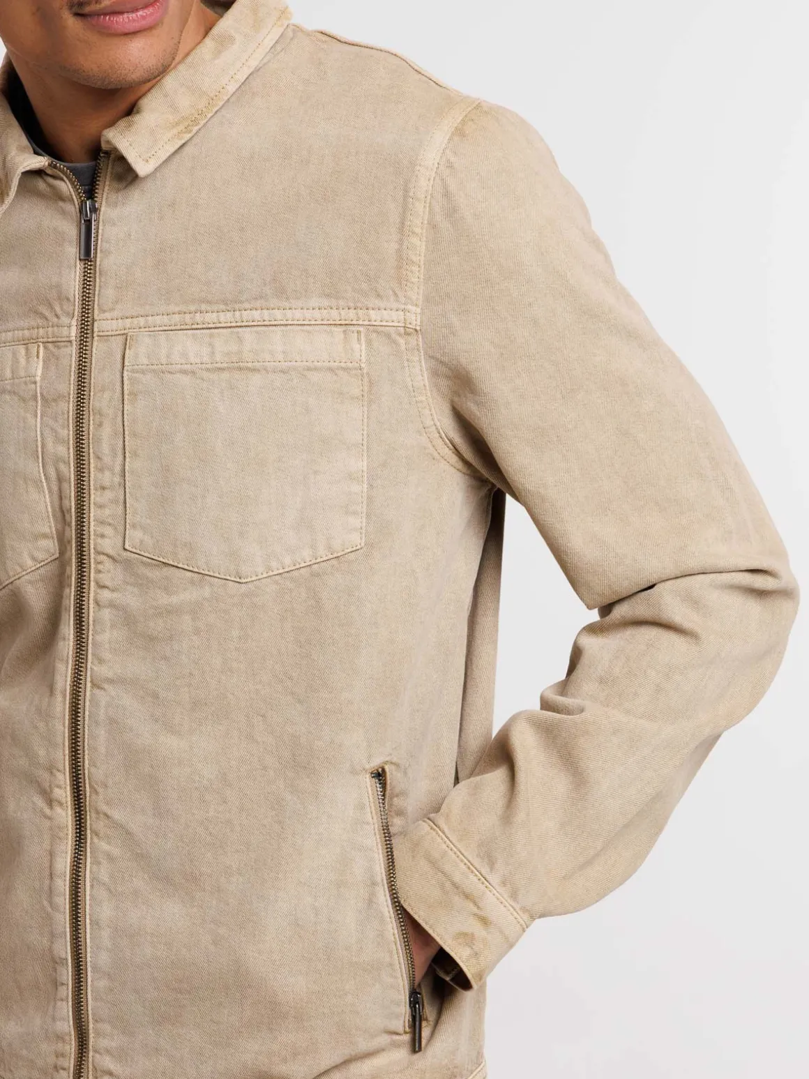 Blouson zippé col classique homme