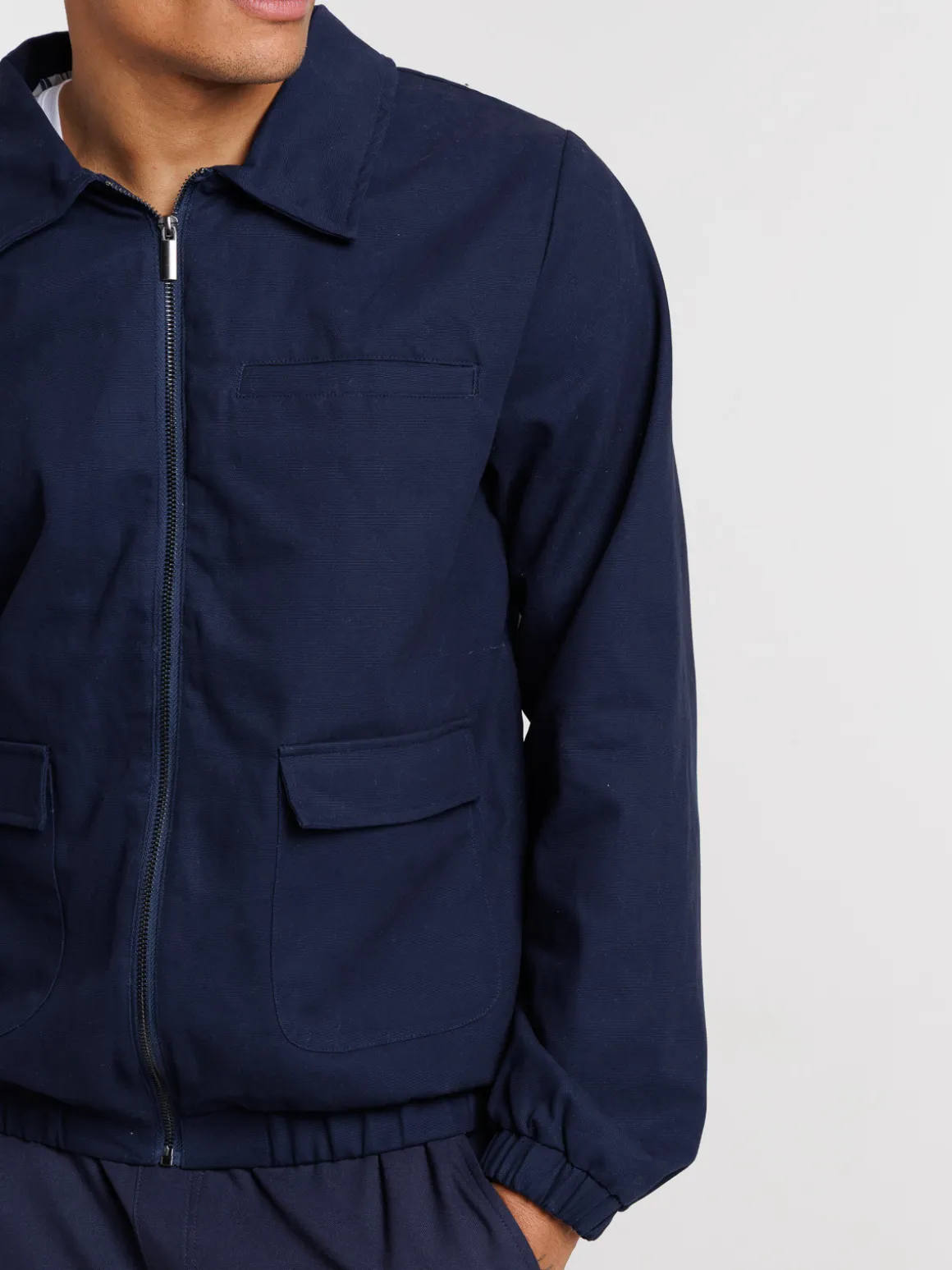 Blouson zippé col classique homme