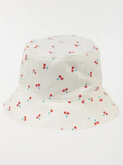 Bob écru motif cerises enfant