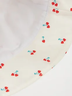 Bob écru motif cerises enfant