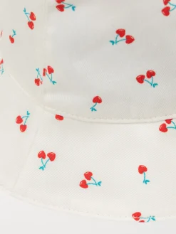 Bob écru motif cerises enfant