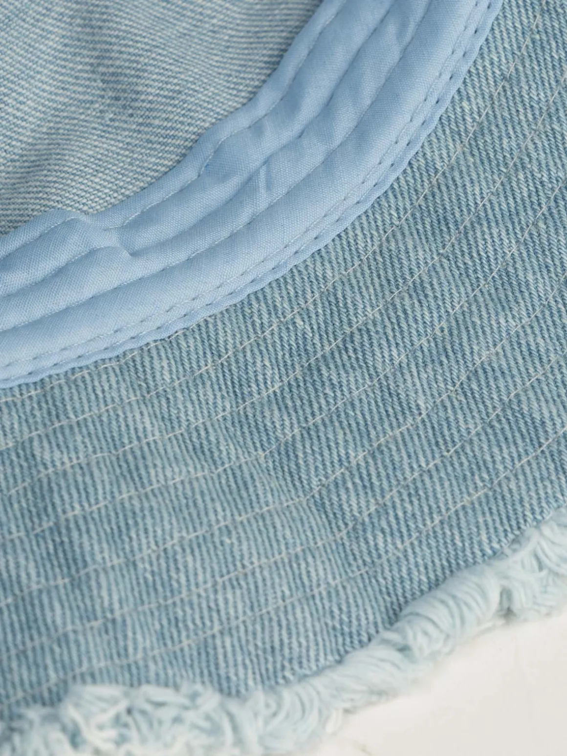 Bob frangé denim stone femme