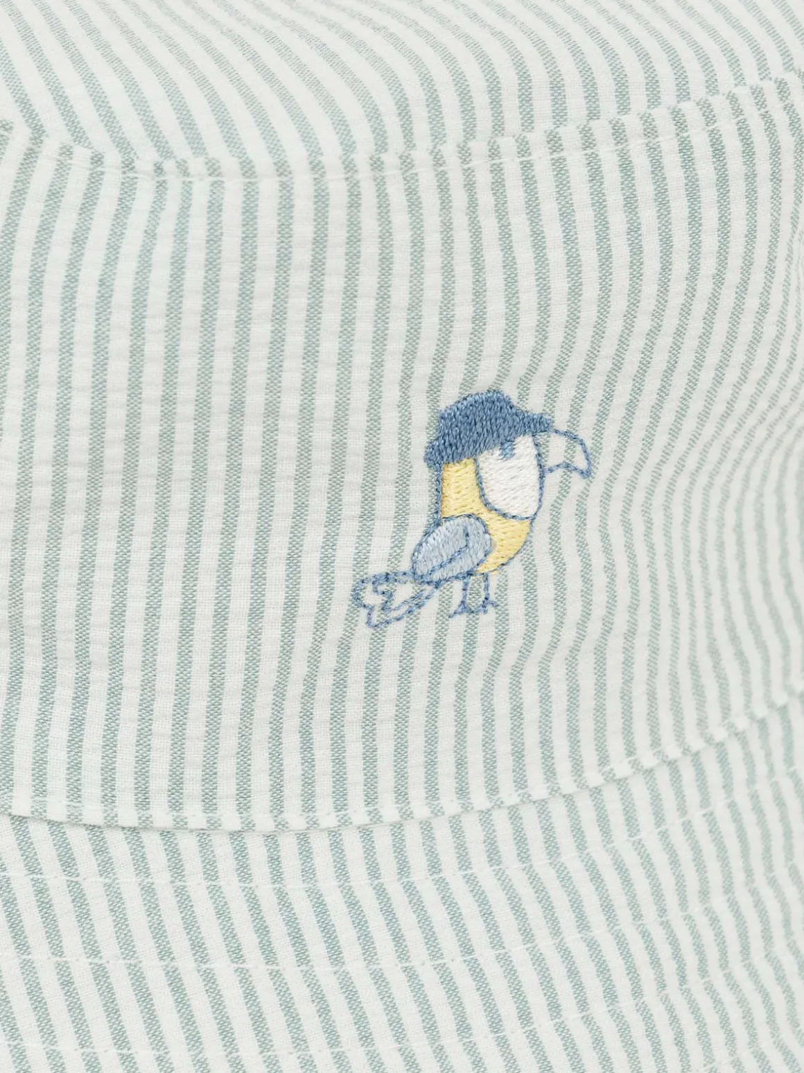 Bob rayé oiseau brodé bébé