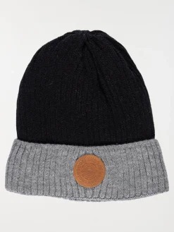 Bonnet doublure polaire noir homme