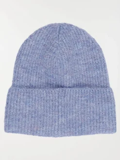 Bonnet en tricot bleu lavande femme