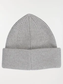 Bonnet gris clair chiné strass femme