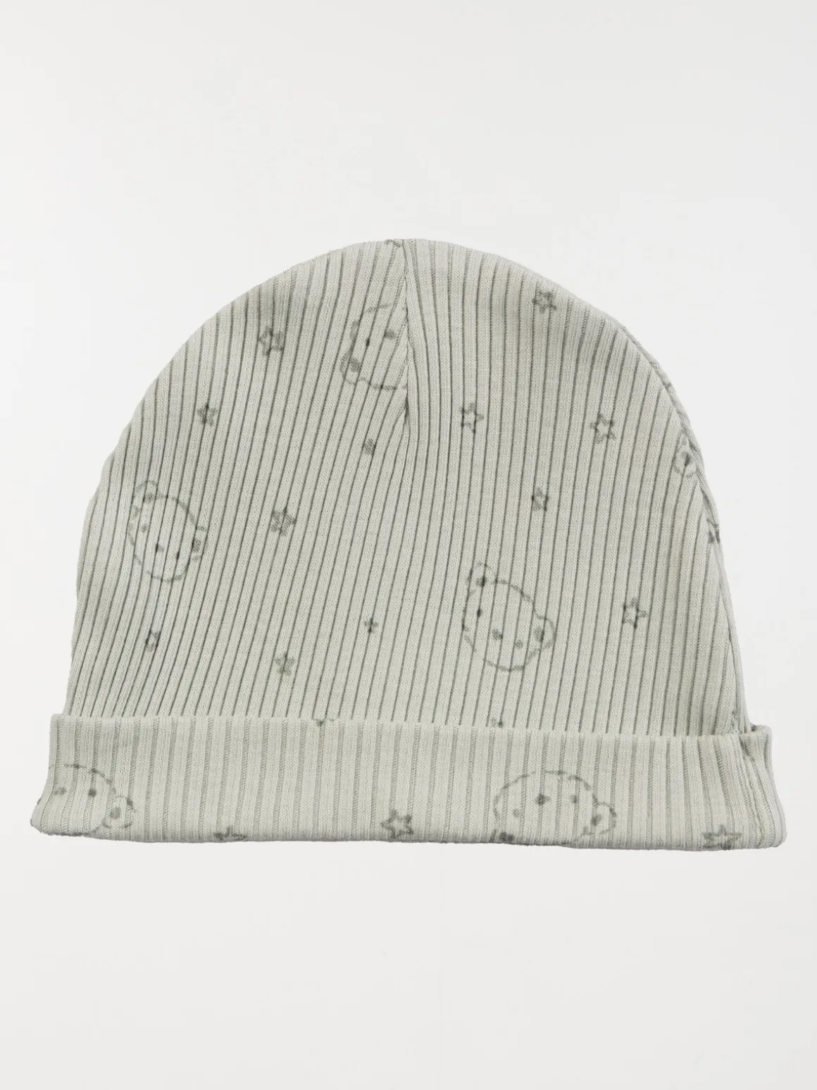 Bonnet naissance vet de gris bébé (0-3M)