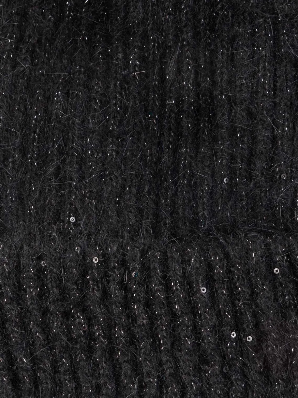 Bonnet pompon noir fille
