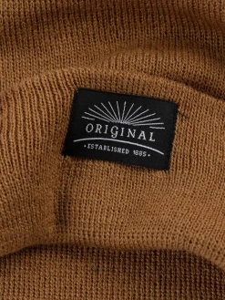 Bonnet revers café homme