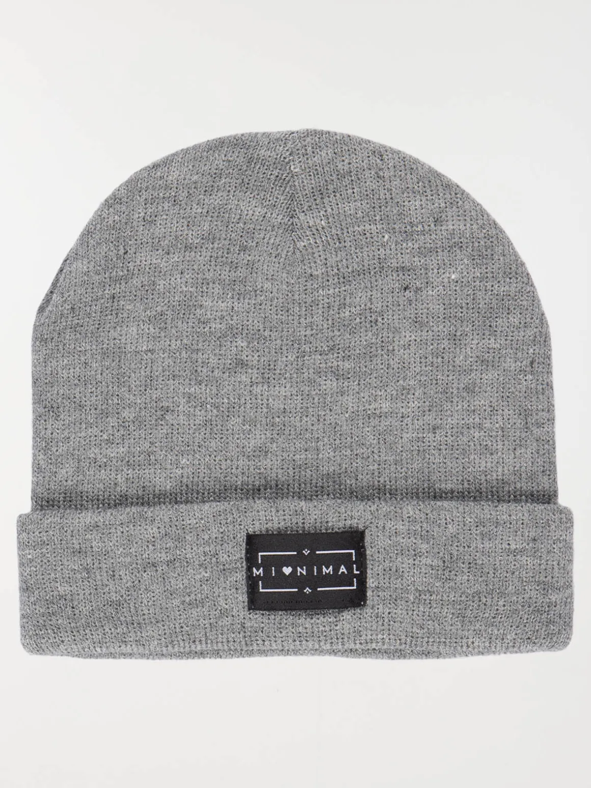Bonnet revers gris chiné femme