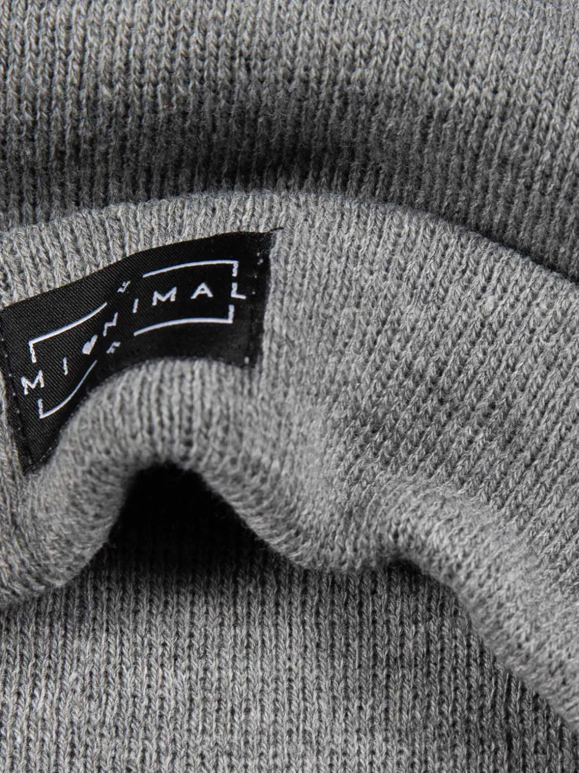Bonnet revers gris chiné femme
