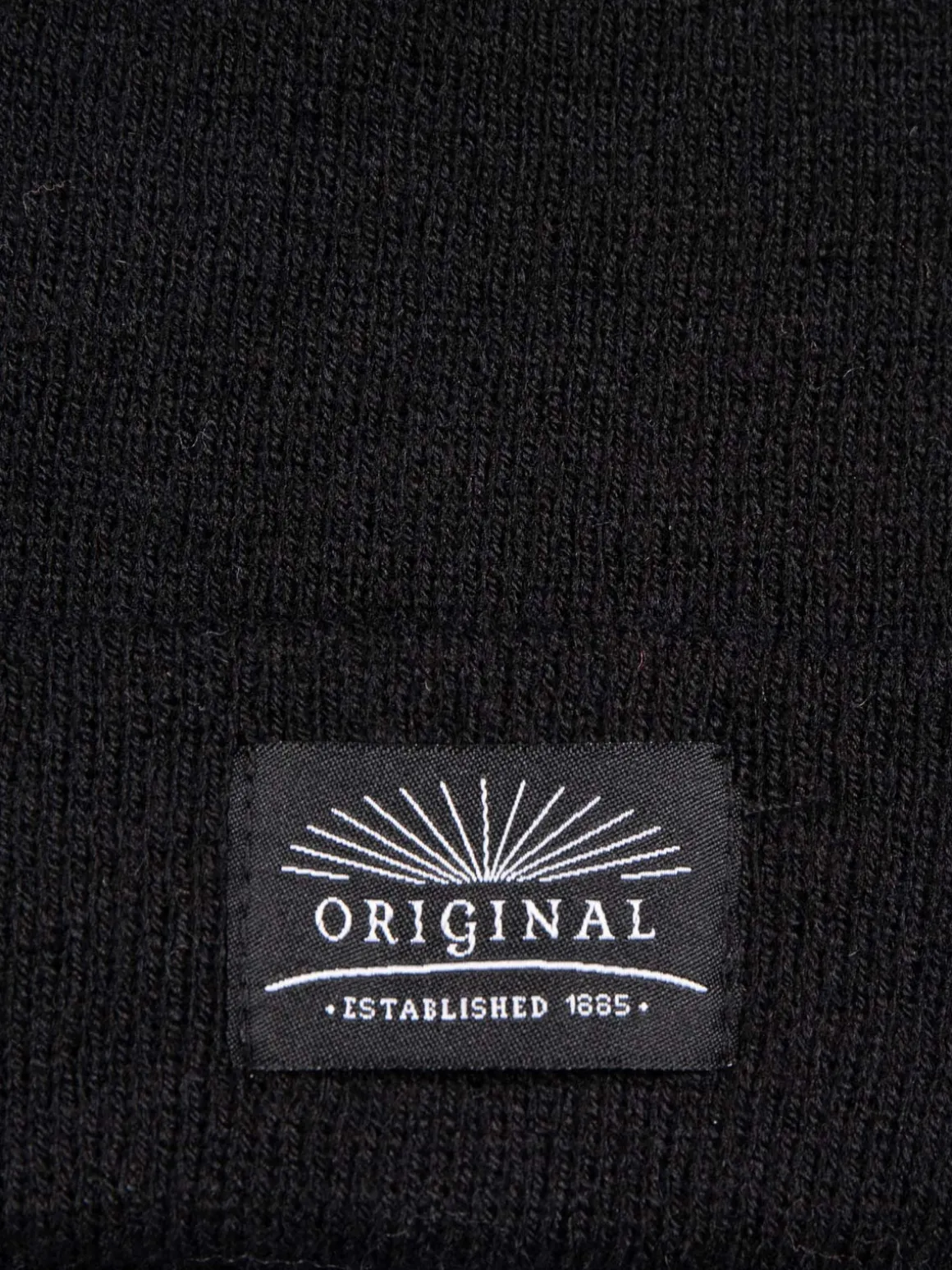 Bonnet revers noir homme