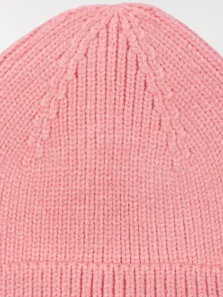 Bonnet revers rose fille