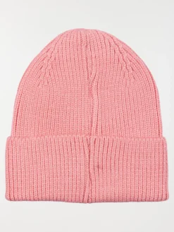 Bonnet revers rose fille