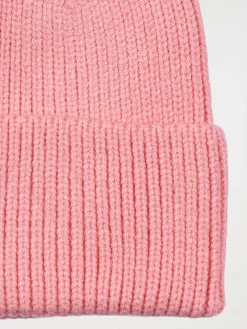 Bonnet revers rose fille