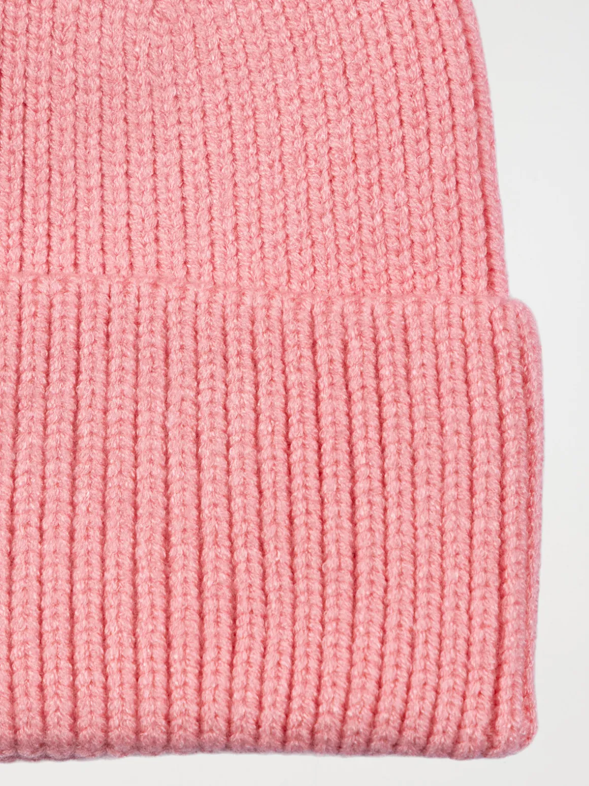 Bonnet revers rose fille