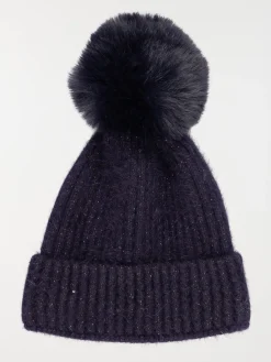 Bonnet sequins et pompon fille