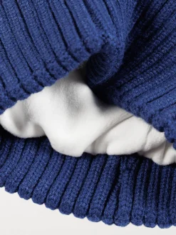 Bonnet tricolore pompon garçon