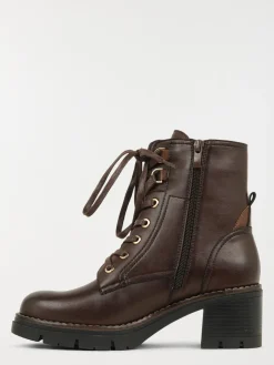 Boots à lacet bordeaux femme (36-41)