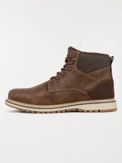 Boots fourrées homme marron (40-46)