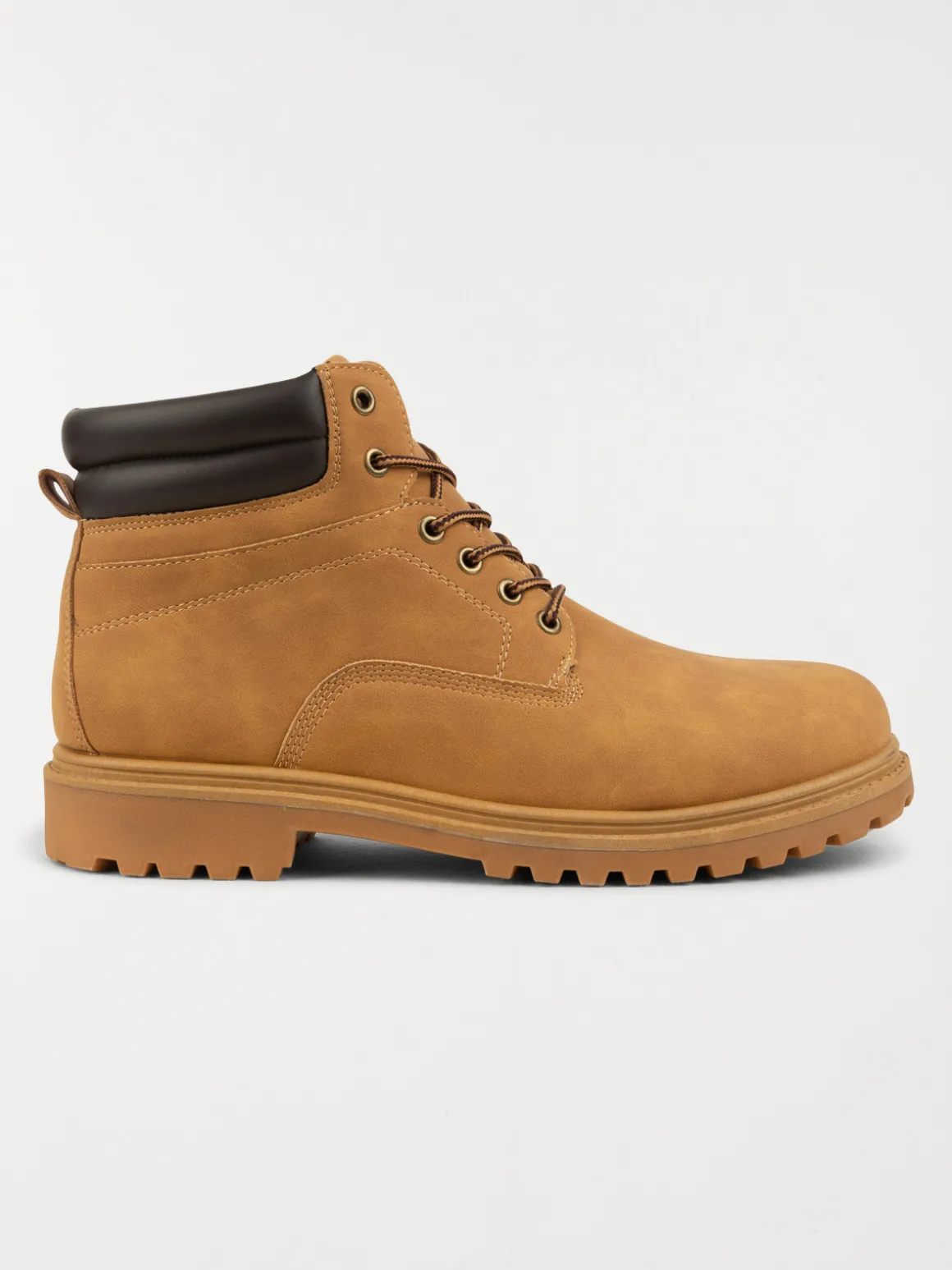 Boots lacets homme marron (40-46)