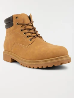 Boots lacets homme marron (40-46)