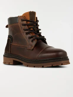 Boots lacets homme tan (41-46)