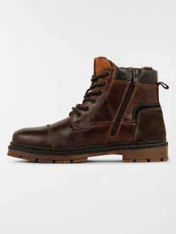 Boots lacets homme tan (41-46)