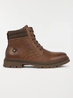 Boots marrons lacets homme (40-46)