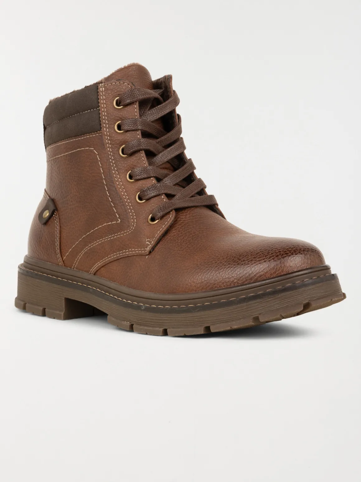 Boots marrons lacets homme (40-46)