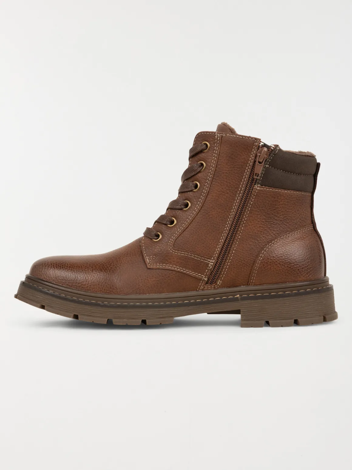 Boots marrons lacets homme (40-46)