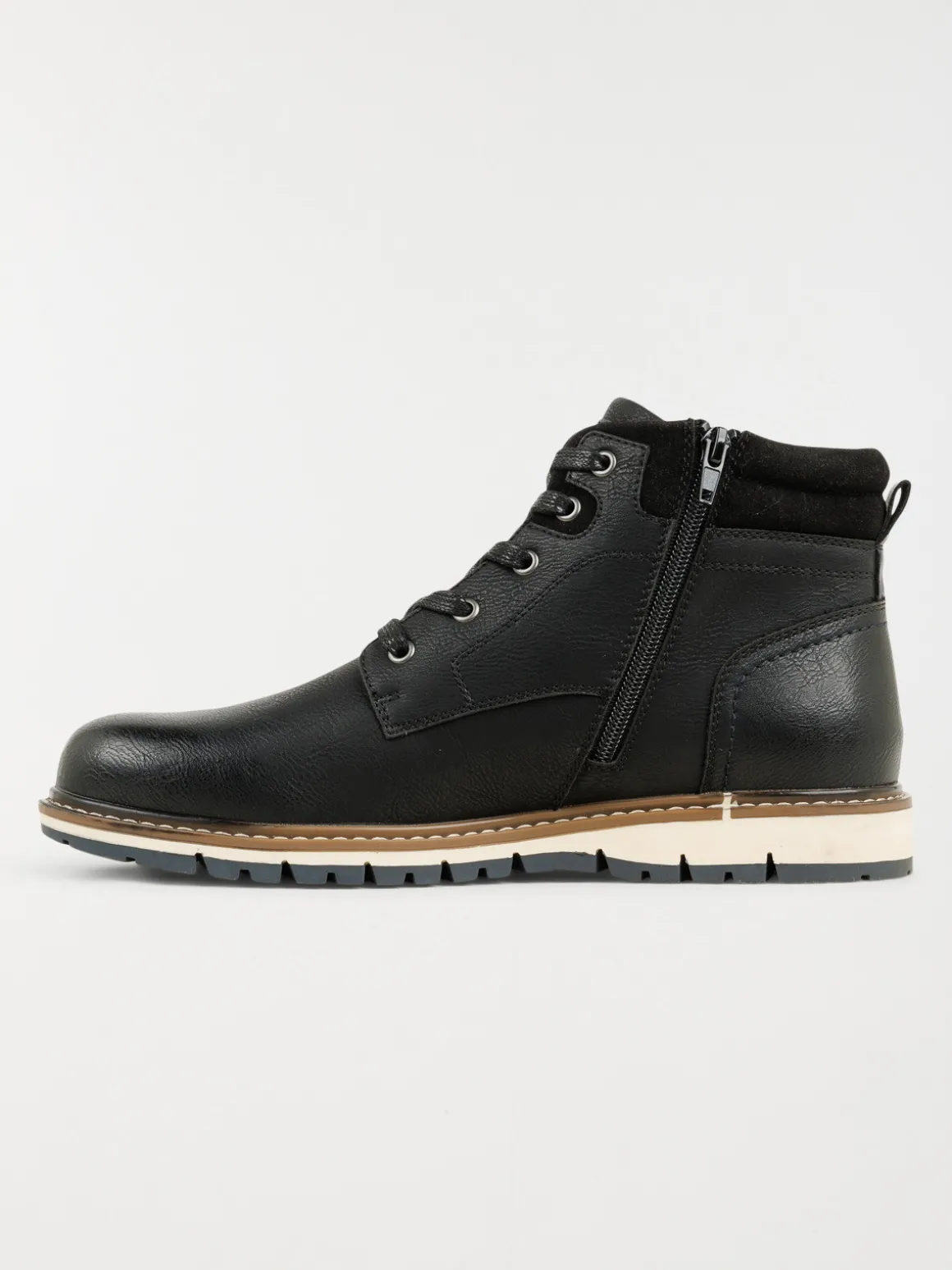 Boots noires lacets homme (40-46)
