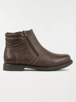 Boots zippées marrons homme (40-45)
