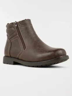 Boots zippées marrons homme (40-45)