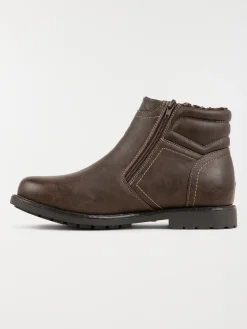 Boots zippées marrons homme (40-45)
