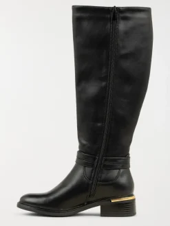 Botte plate femme détails dorés (36-41)