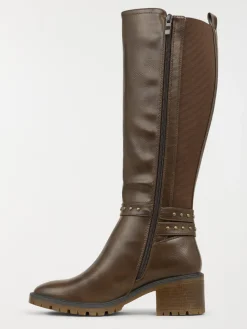 Bottes à talon marrons femme (36-41)