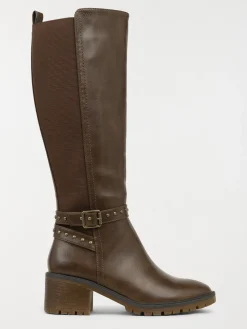 Bottes à talon marrons femme (36-41)