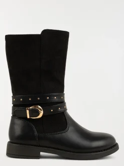 Bottes brides clous noires fille (31-36)