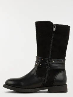 Bottes brides clous noires fille (31-36)