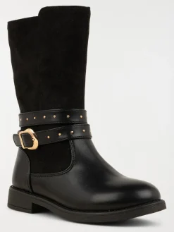Bottes brides clous noires fille (31-36)