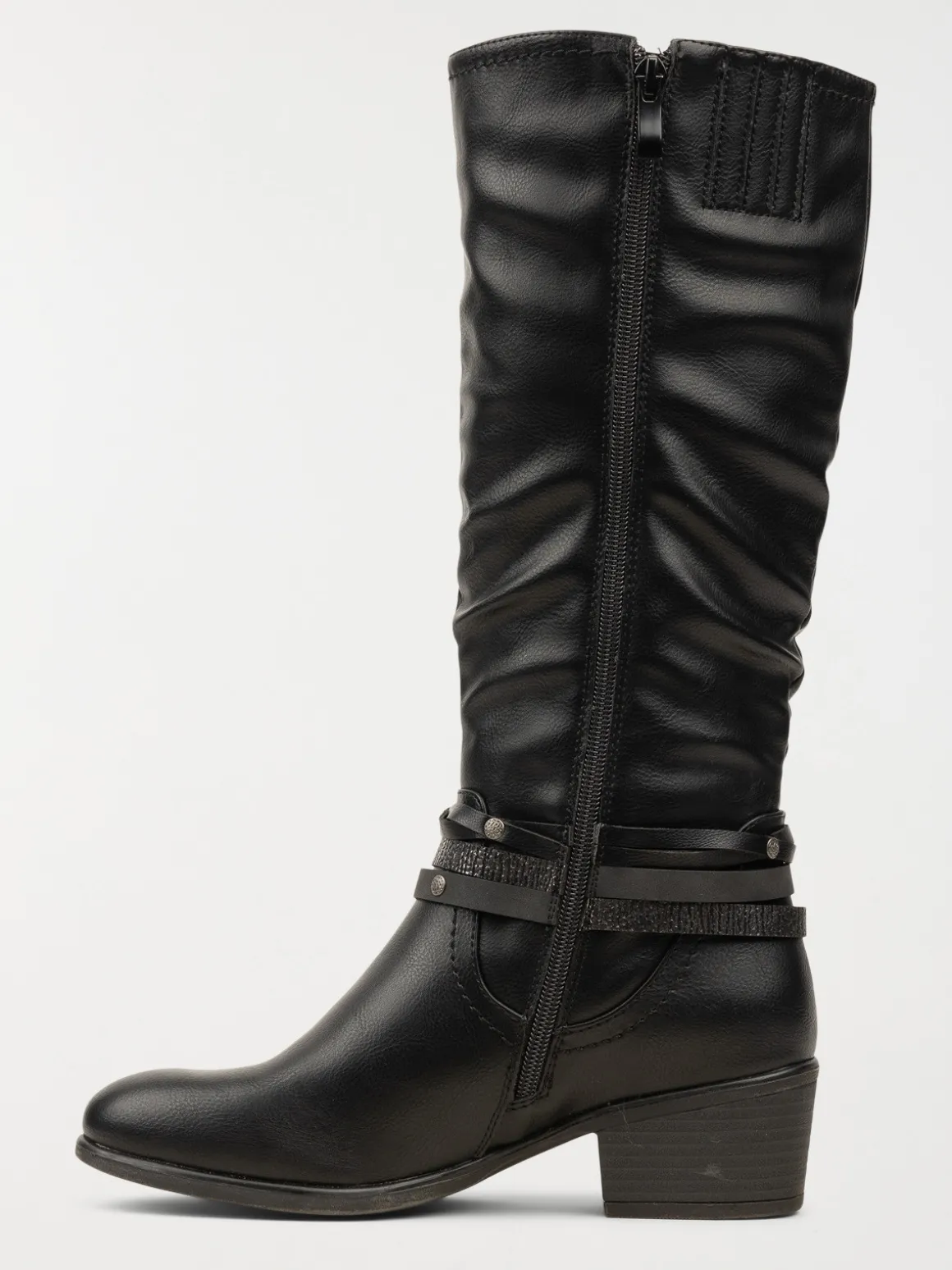 Bottes femme plissées noir (36-41)