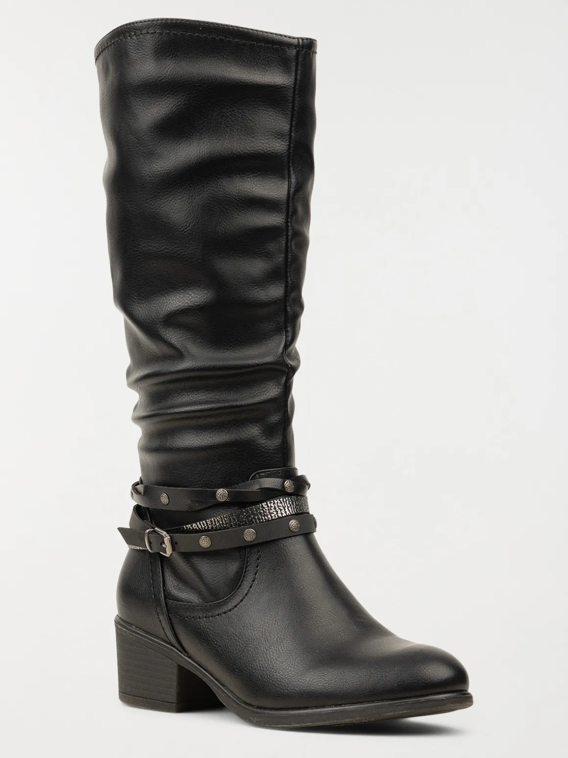 Bottes femme plissées noir (36-41)