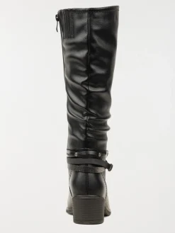 Bottes femme plissées noir (36-41)