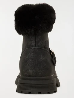 Bottes fourrées noires fille (31-36)
