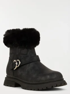 Bottes fourrées noires fille (31-36)